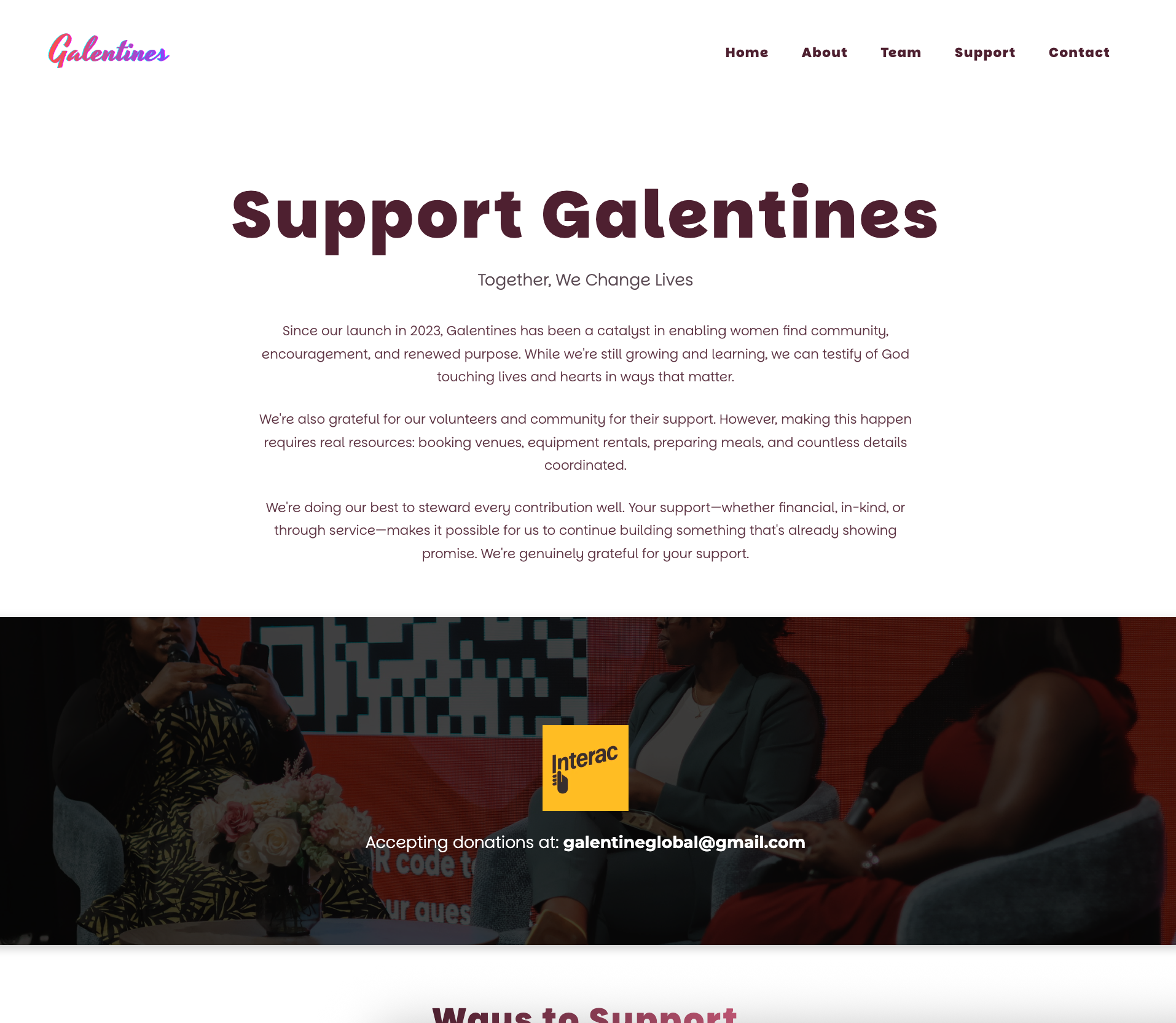 Galentines Global support page